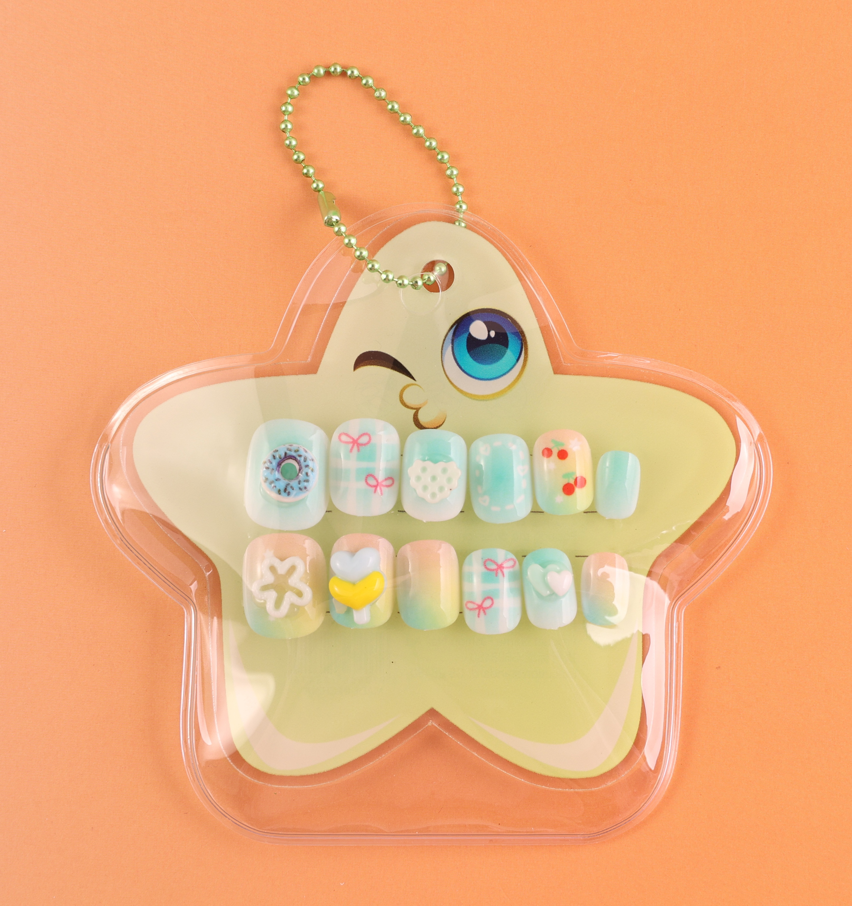 新品儿童五角星亚克力板新款甲片大童可爱白底实物图