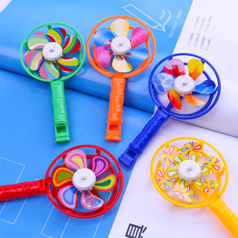 Colorful windmills with windmills, children's creative windmills, colorful plastic windmills, small gifts, primary school students' toys full figure