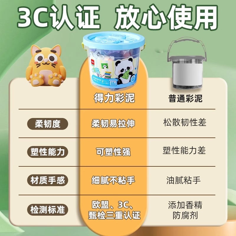 Deli xm853 colored Clay plasticine is a non-sticky handcrafted clay educational exercise toy specially designed for kindergartens Application Scenario