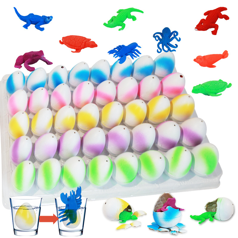 Wholesale of colorful expanding ocean hatching egg bubbles, large expansion and deformation simulation animal water soaking blind box children's toys full figure