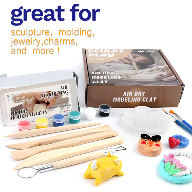 No-baking air-drying clay shaping DIY clay vacuum set clay set, pottery sculpture clay and stone sculpture clay set Application Scenario