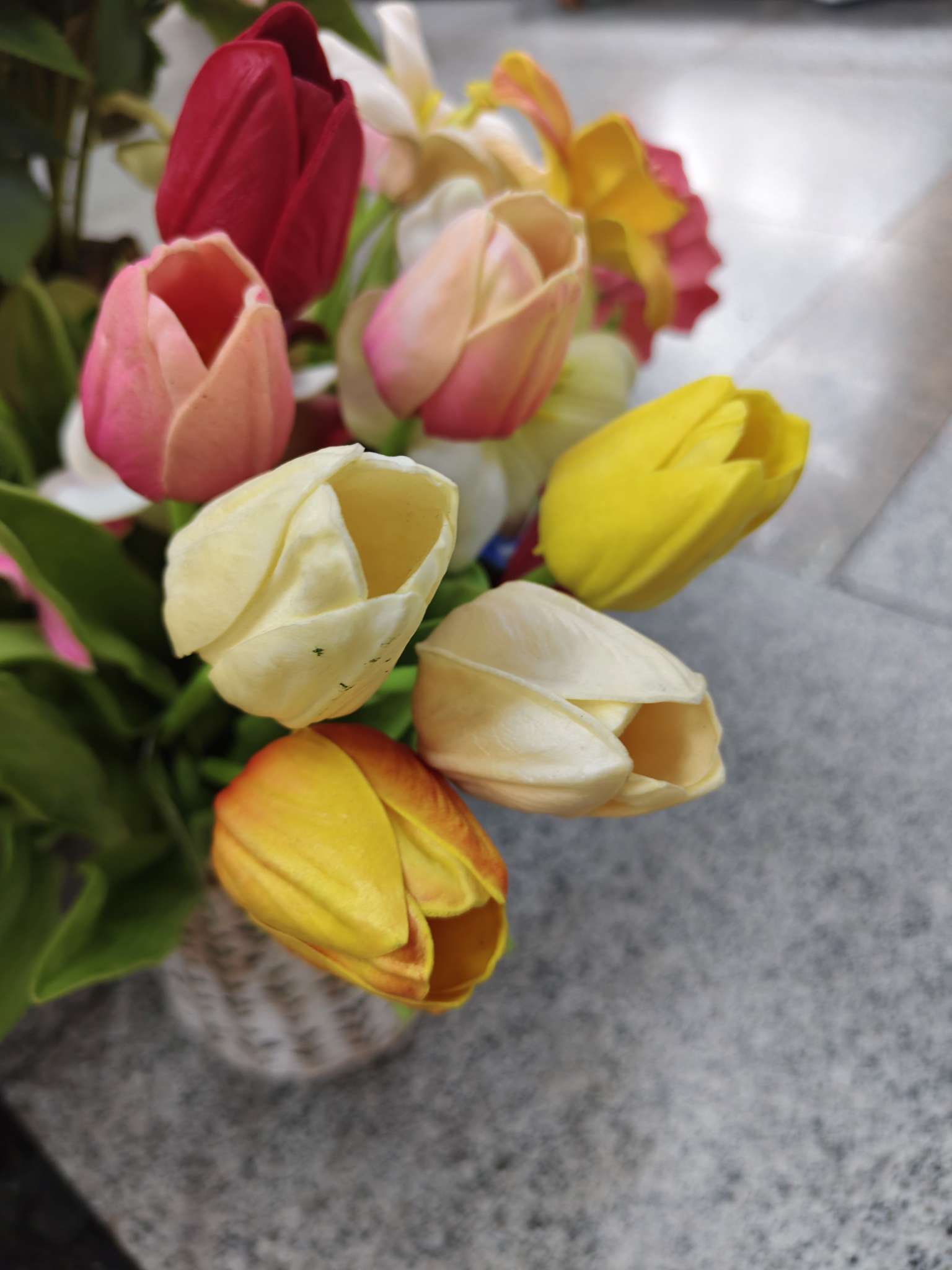 仿真工艺品礼品蝴蝶兰花瓣干花摆设仿真花剑兰地瓜叶装饰品详情图5