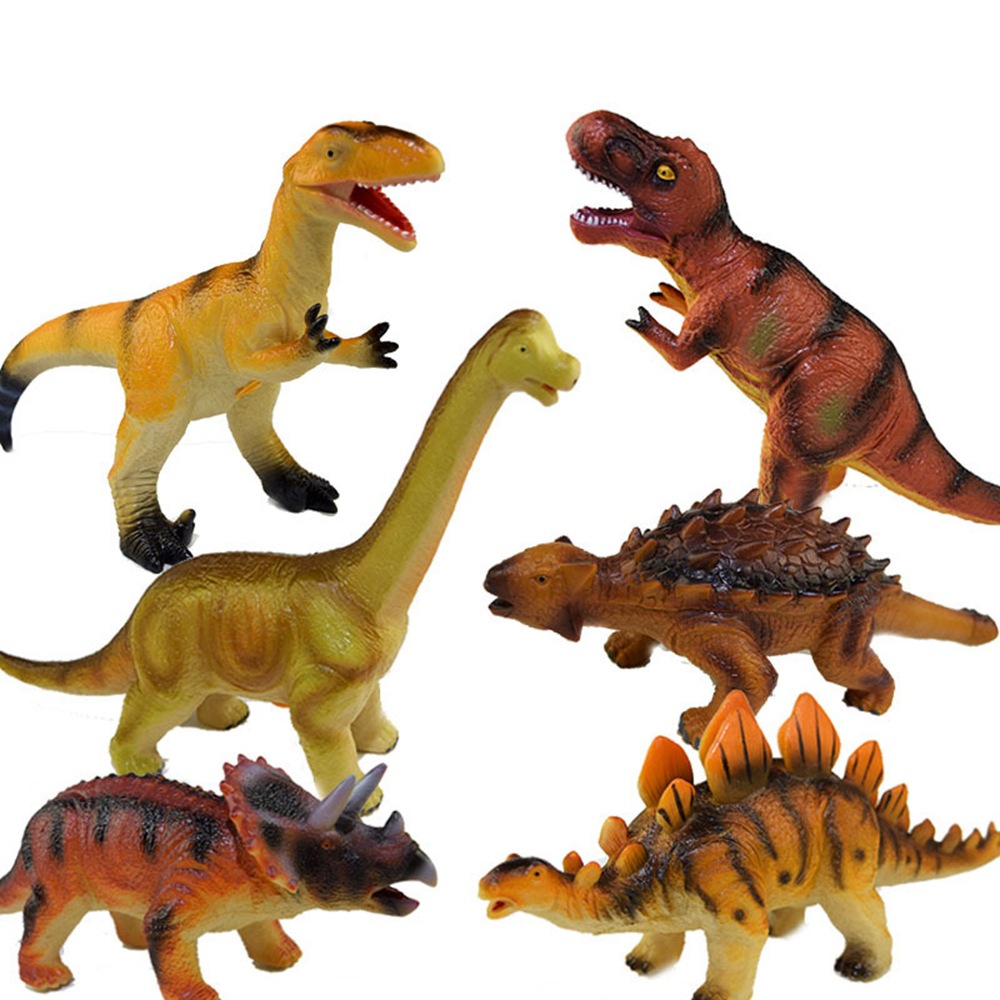 Amazon's new dinosaur simulation children's creative toy IC speaker can sound a soft rubber dinosaur model toy full figure