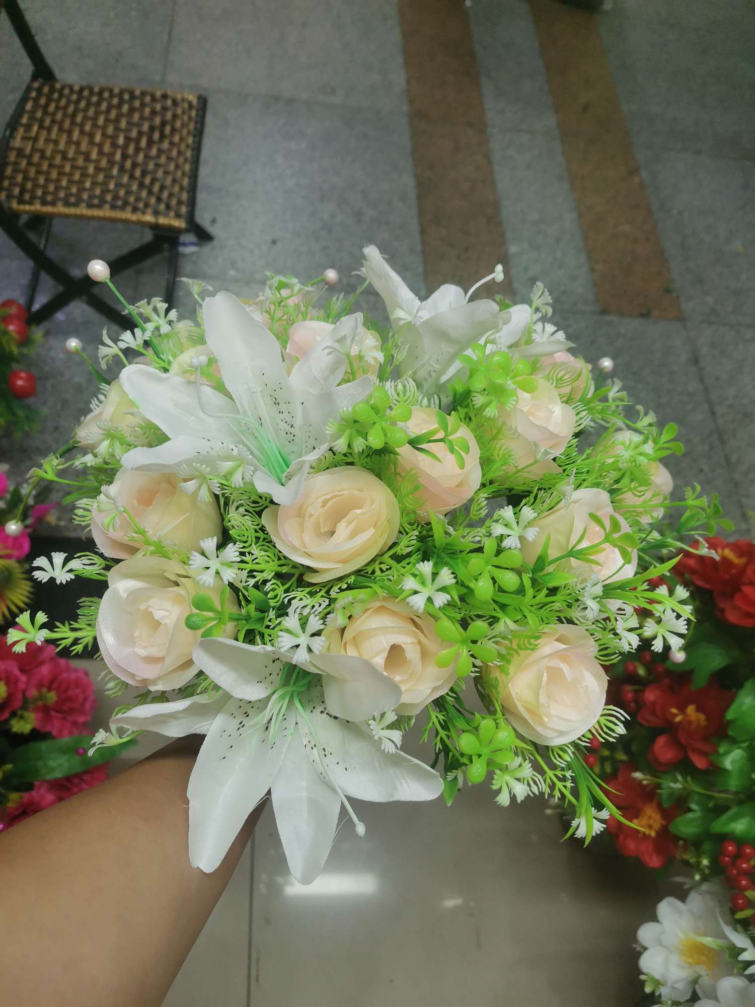 Simulated handicrafts, gift displays, Phalaenopsis simulated petals, dried flowers, sweet potato leaves simulated flowers, gladioli decorative items