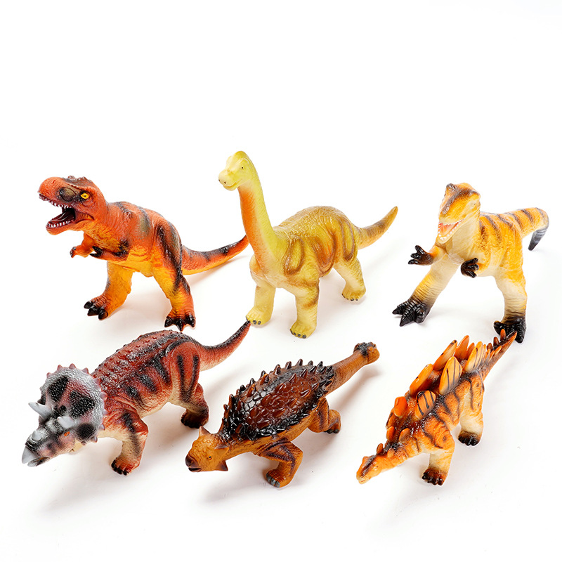 Amazon's new dinosaur simulation children's creative toy IC speaker can sound a soft rubber dinosaur model toy details Picture