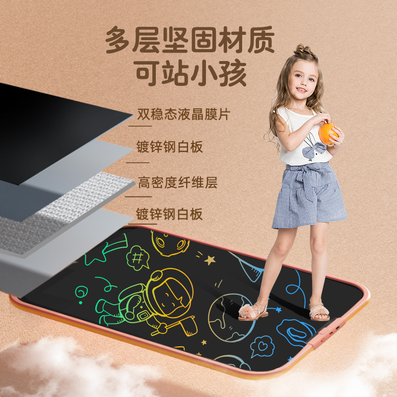 20-inch LCD handwriting board, LCD writing board, drawing draft board, children's learning small blackboard, children's early education drawing board, drawing and doodling children's hand-drawn board, dust-free drawing board factory direct sales Specification image