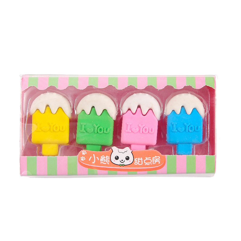 Children's creative simulation erasers, cute student box erasers, dessert-shaped pencil erasers, stationery and small gifts Item Picture
