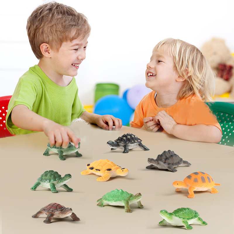 Wholesale of new Marine animal model simulation little turtle figurines and eco-friendly plastic hand-held toys for children Specification drawing