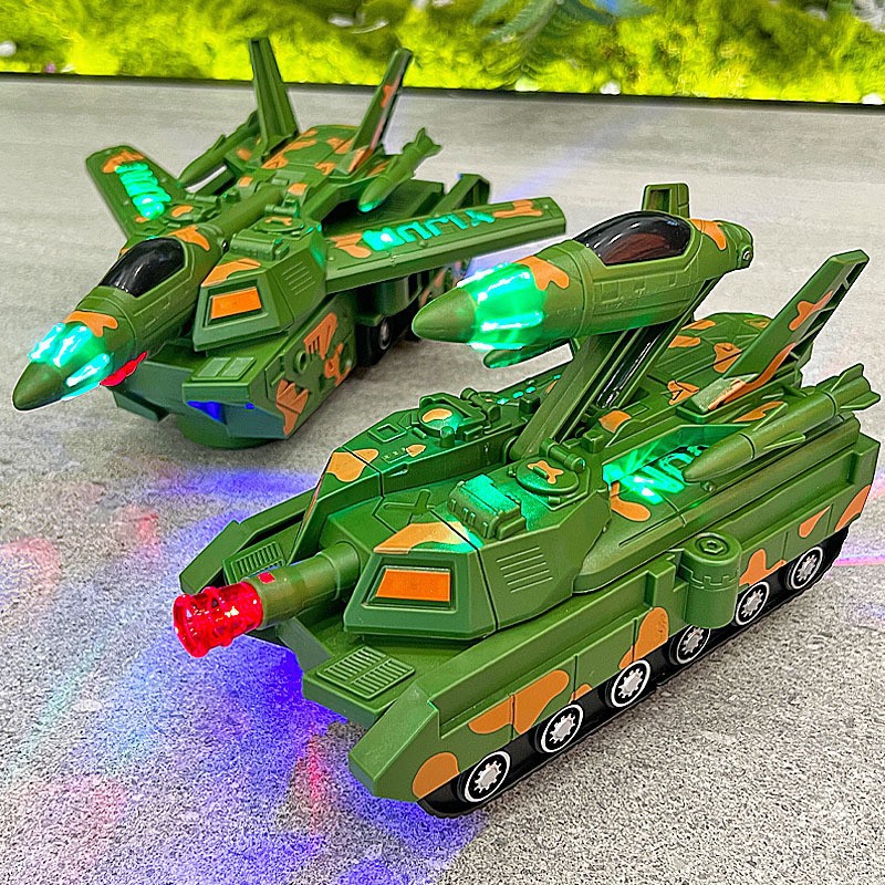 A comprehensive collection of Douyin electric transformable aircraft, tanks, King Kong robots, toy cars, universal boys and children's toys details Picture