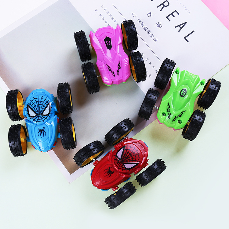 Inertial double-sided dump trucks, durable 360 toy cars, steering rebound cars, children's gifts, toys wholesale street stalls are hot details Picture