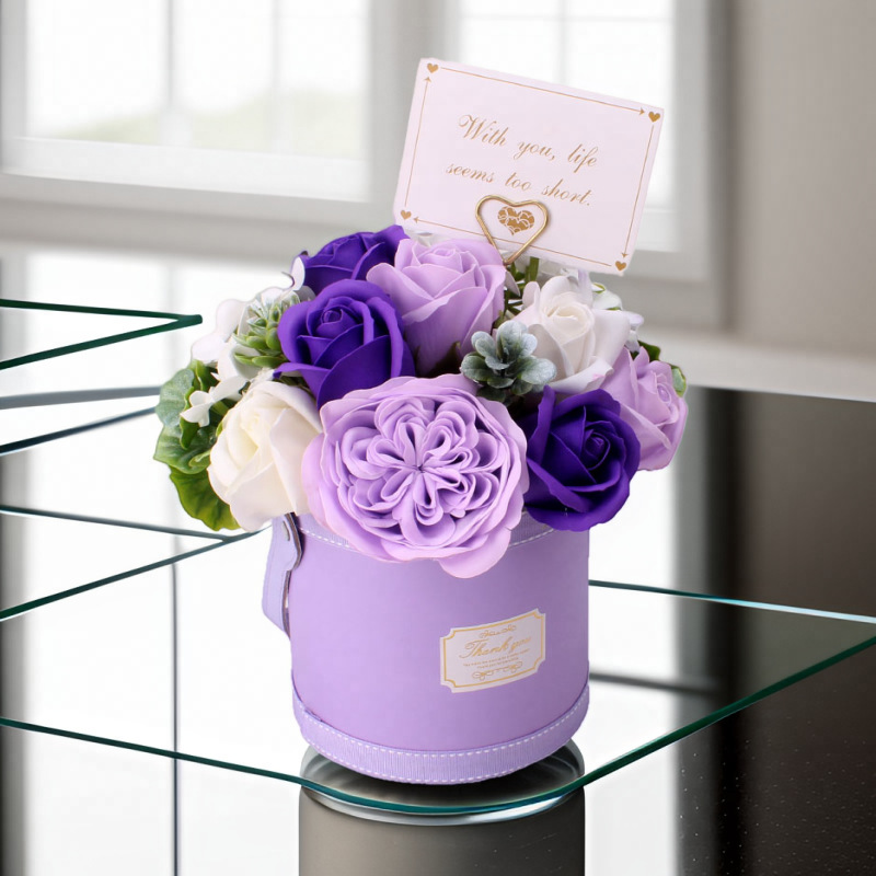 仿真花/拉菲草/针织花/pu花束/頭花细节图