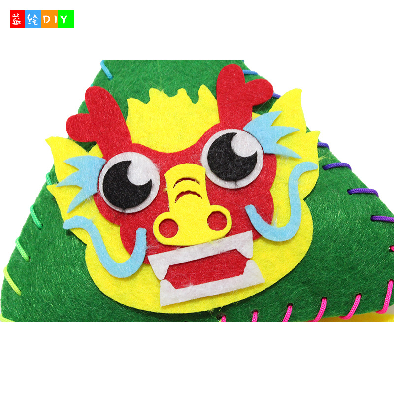 Non-woven fabric zongzi, sachet, dragon boat pendant, children's DIY creative handicraft material package for the Dragon Boat Festival details Picture