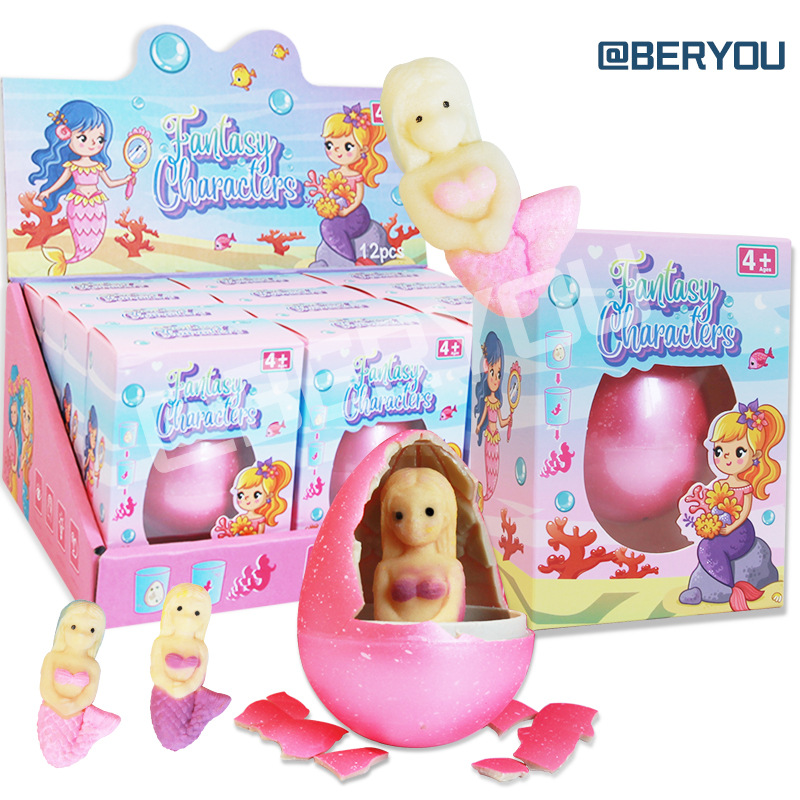 The new cross-border best-selling expandable water-soaked mermaid toy magically enlarges when exposed to water, featuring an interesting card-sucking design full figure