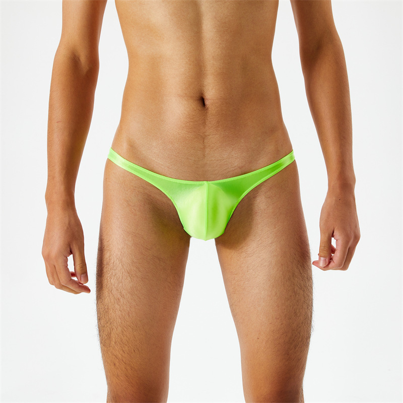 丝光滑透薄油亮光泽丝滑超低腰男士丁字裤t裤性感情趣外贸情趣情趣用品男士三角内裤短裤内裤男红详情图13
