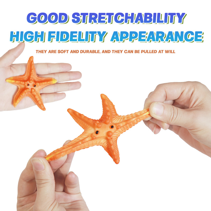 Wholesale of new cross-border Marine animal models that change color when exposed to water and become soft when exposed to water temperature, rubber biological animal simulation toys Specification drawing