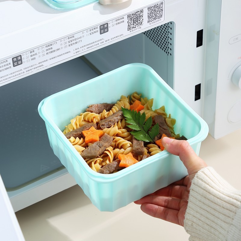 J35-7094 Personalized lunch box, new style with tableware and rice, insulated lunch box, food preservation box, microwave-safe lunch box Specification image