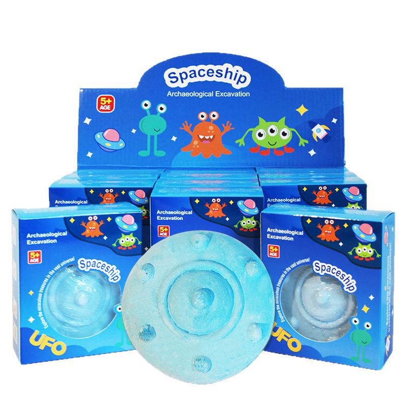 Wholesale of UFO archaeological excavation toys, children's gypsum, gemstone and crystal diy creative and educational treasure hunting small blind boxes Item Picture