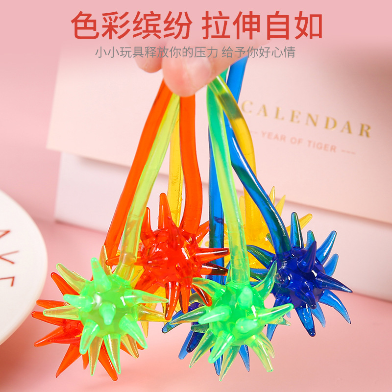 Nostalgic children's fun toy: Sticky meteor hammer, soft rubber, hand-swinging sticky ball, stretchable sticky elastic large sticky hammer full figure