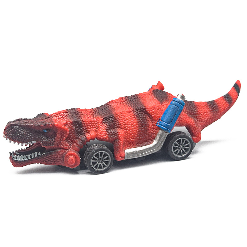 Qiqu Foreign Trade Creative Children's toys in stock wholesale, new hand-pulled trolley molds, simulated dinosaur rebound cars Application Scenario