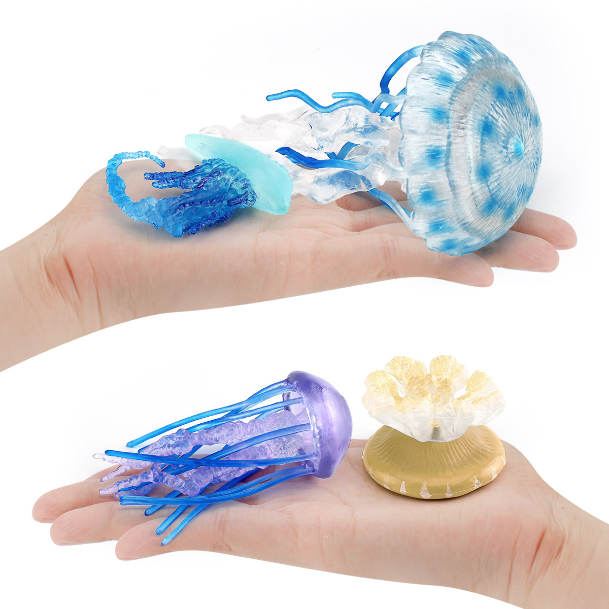Cross-border children's simulation Marine underwater creatures jellyfish, static figurines, decorative ornaments and toys Item Picture