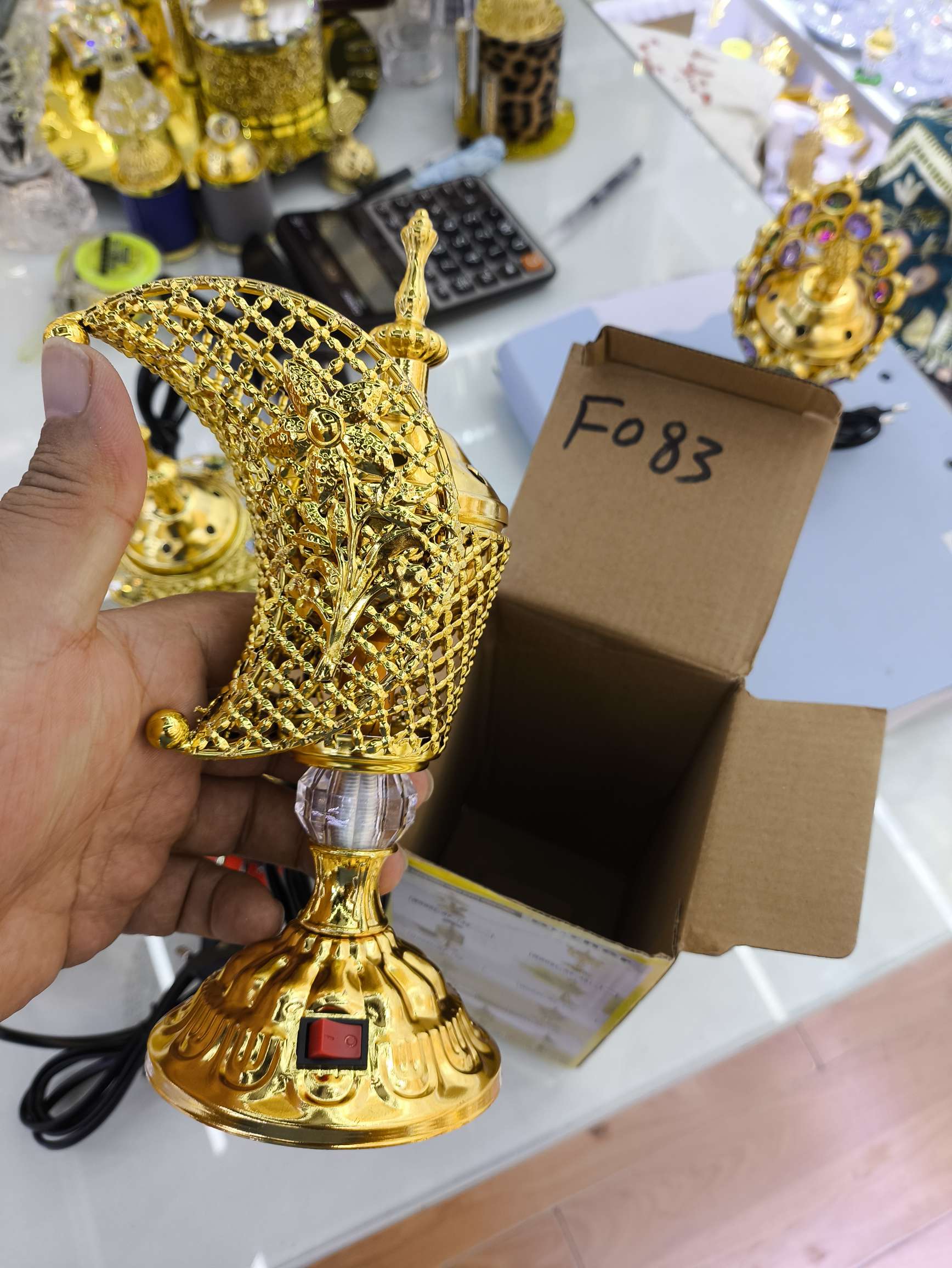 景德镇工艺品装饰器皿电镀多肉微景观摆件铁线工艺品细节图