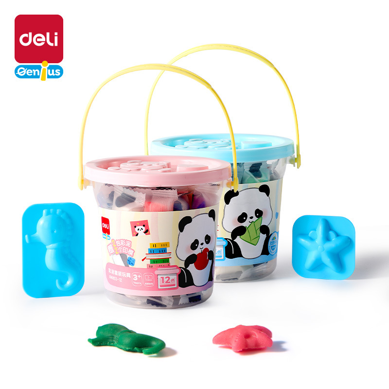 Deli xm853 colored Clay plasticine is a non-sticky handcrafted clay educational exercise toy specially designed for kindergartens Item Picture