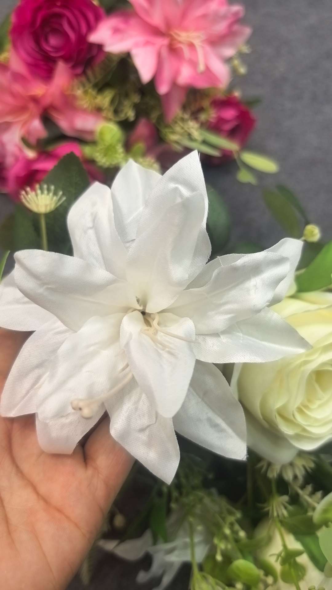 绢花发夹古风汉服仿真花花朵头饰后压马面裙古装大唐风富贵发饰品，