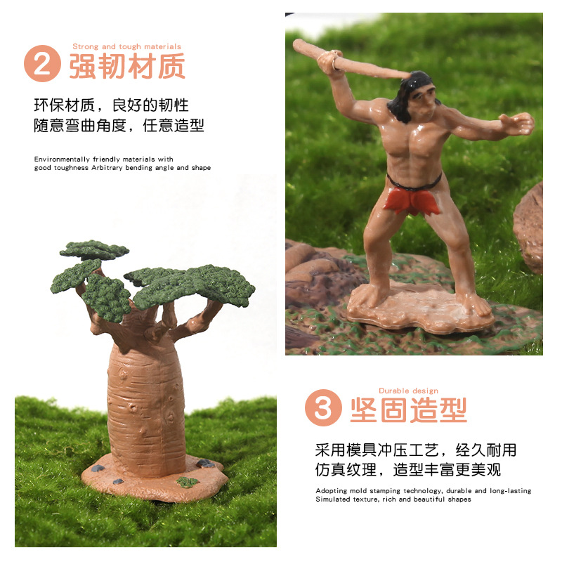 Primitive man sand table model, children's educational and educational toys, simulation plant breadfruit tree model, early education and popular science toys Application Scenario
