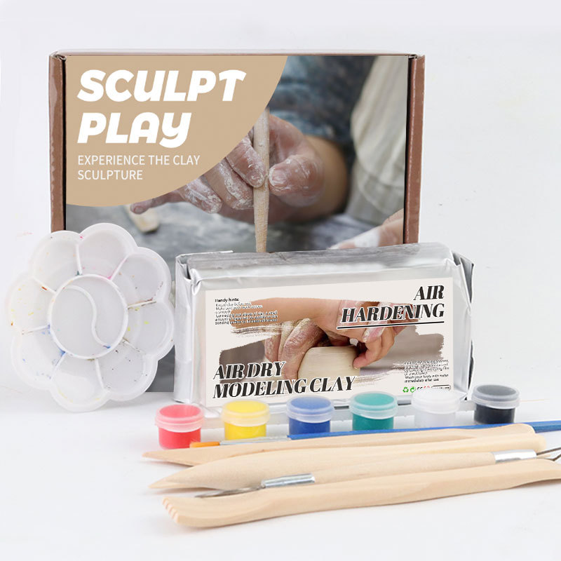 No-baking air-drying clay shaping DIY clay vacuum set clay set, pottery sculpture clay and stone sculpture clay set Specification drawing