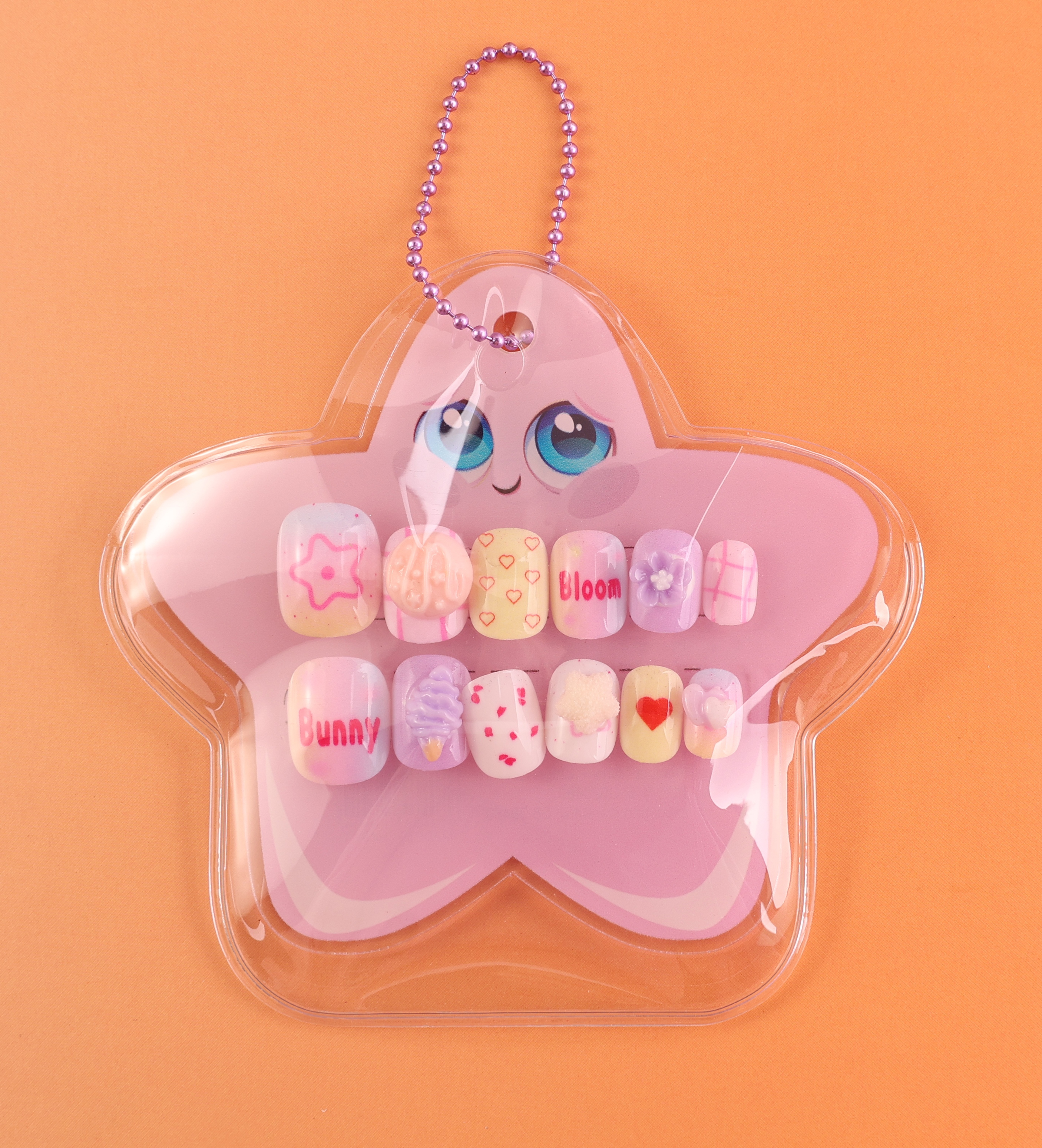 新品儿童五角星亚克力板新款甲片大童可爱产品图