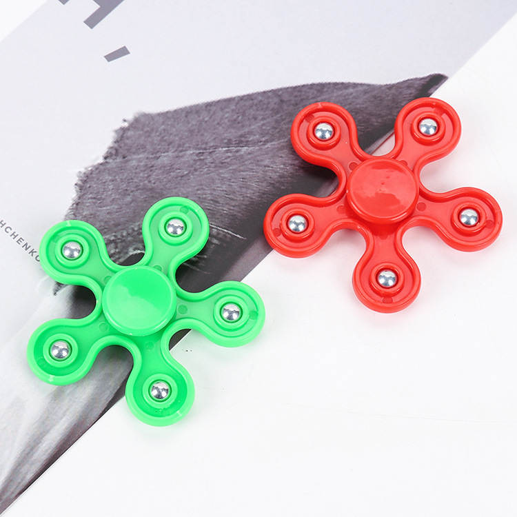 Five-bead fidget spinner, plum blossom five-bead fidget spinner, five-leaf bearing five-angled steel ball spiral interfinger pressure relief toy Specification drawing