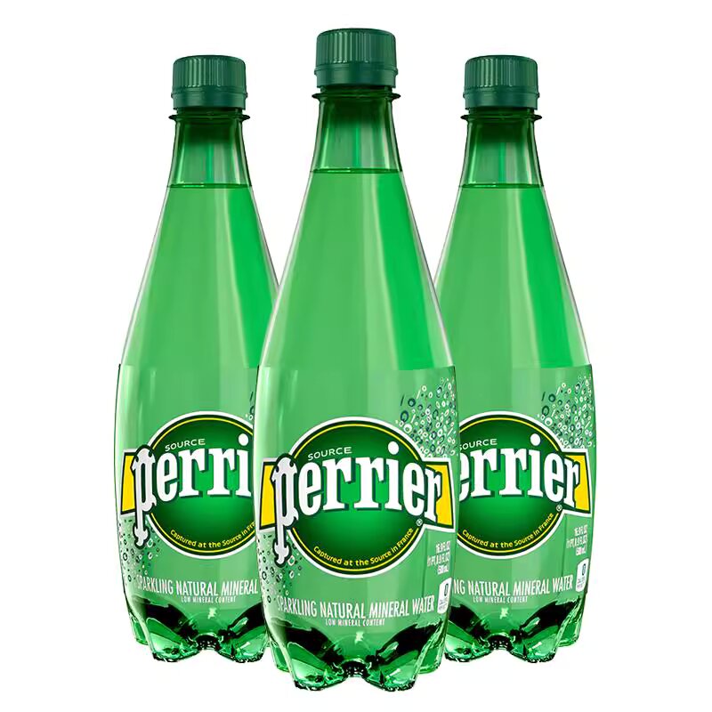 法国进口 巴黎水 塑料瓶 500ml 24瓶/箱 原味 草莓味 青柠味