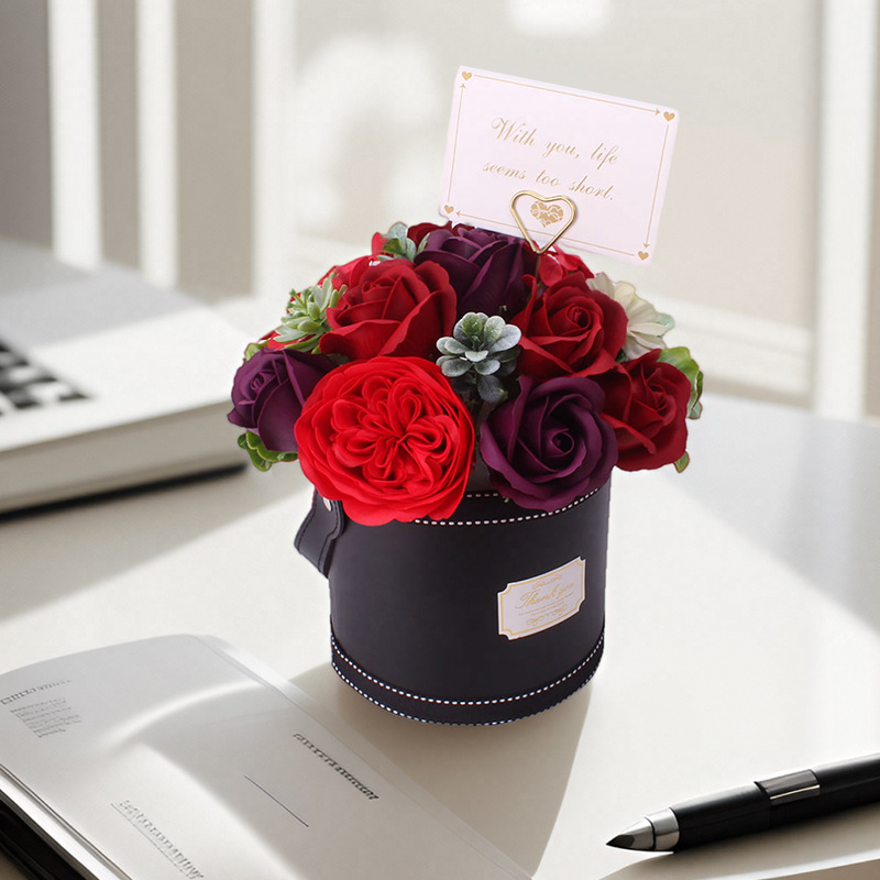 仿真花礼盒实物图