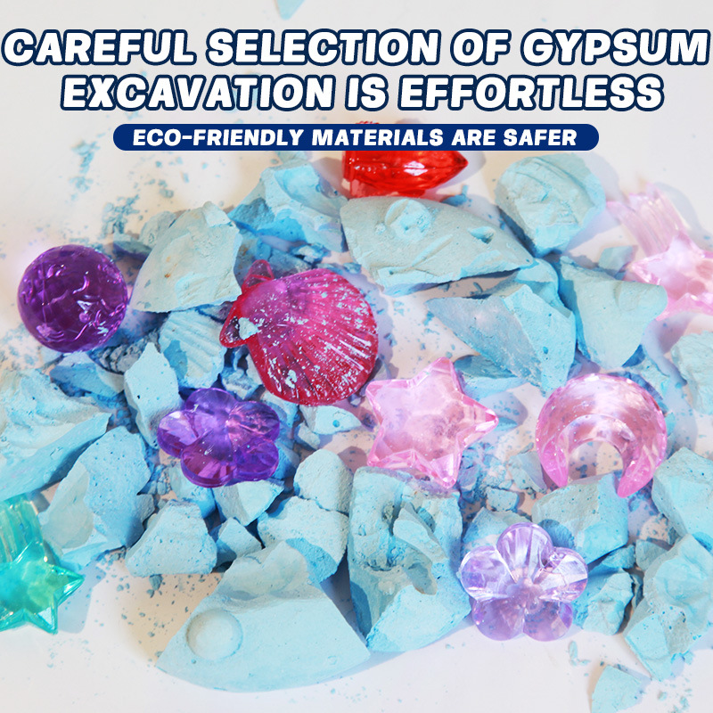 Wholesale of UFO archaeological excavation toys, children's gypsum, gemstone and crystal diy creative and educational treasure hunting small blind boxes details Picture
