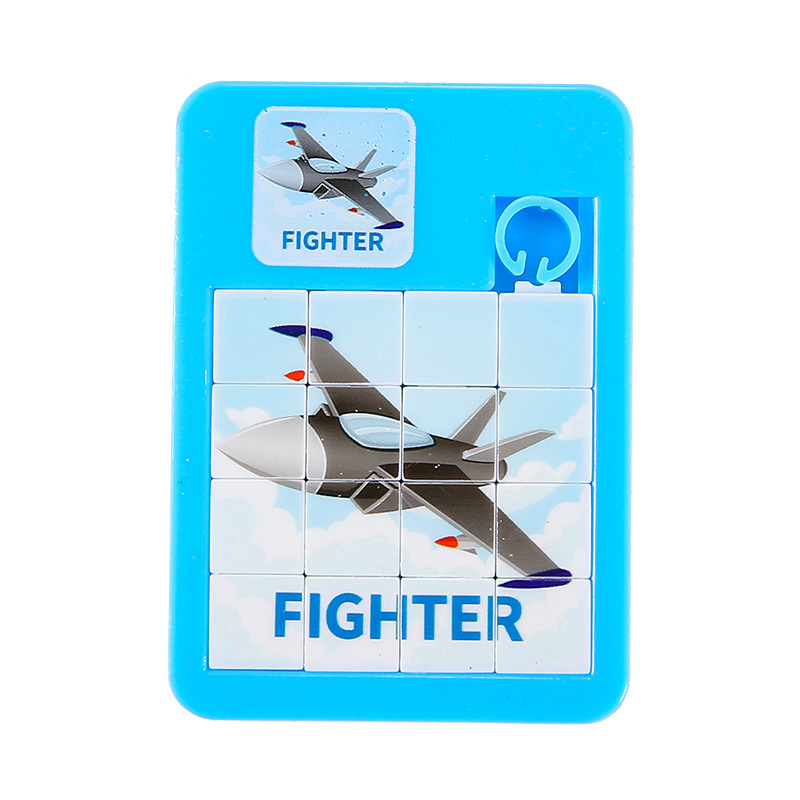 Transportation and airplane puzzle cartoon children's creative mini Huarong Road parent-child interactive game children's toy gifts Item Picture