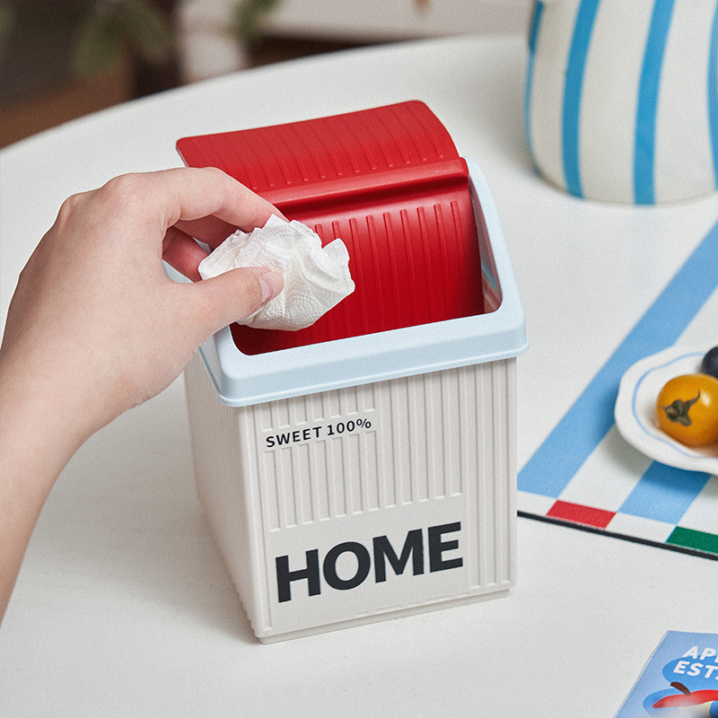 J06-6996桌面垃圾桶迷你小型可爱收纳盒房屋收纳桶办公宿舍桌面纸篓收纳桶产品图