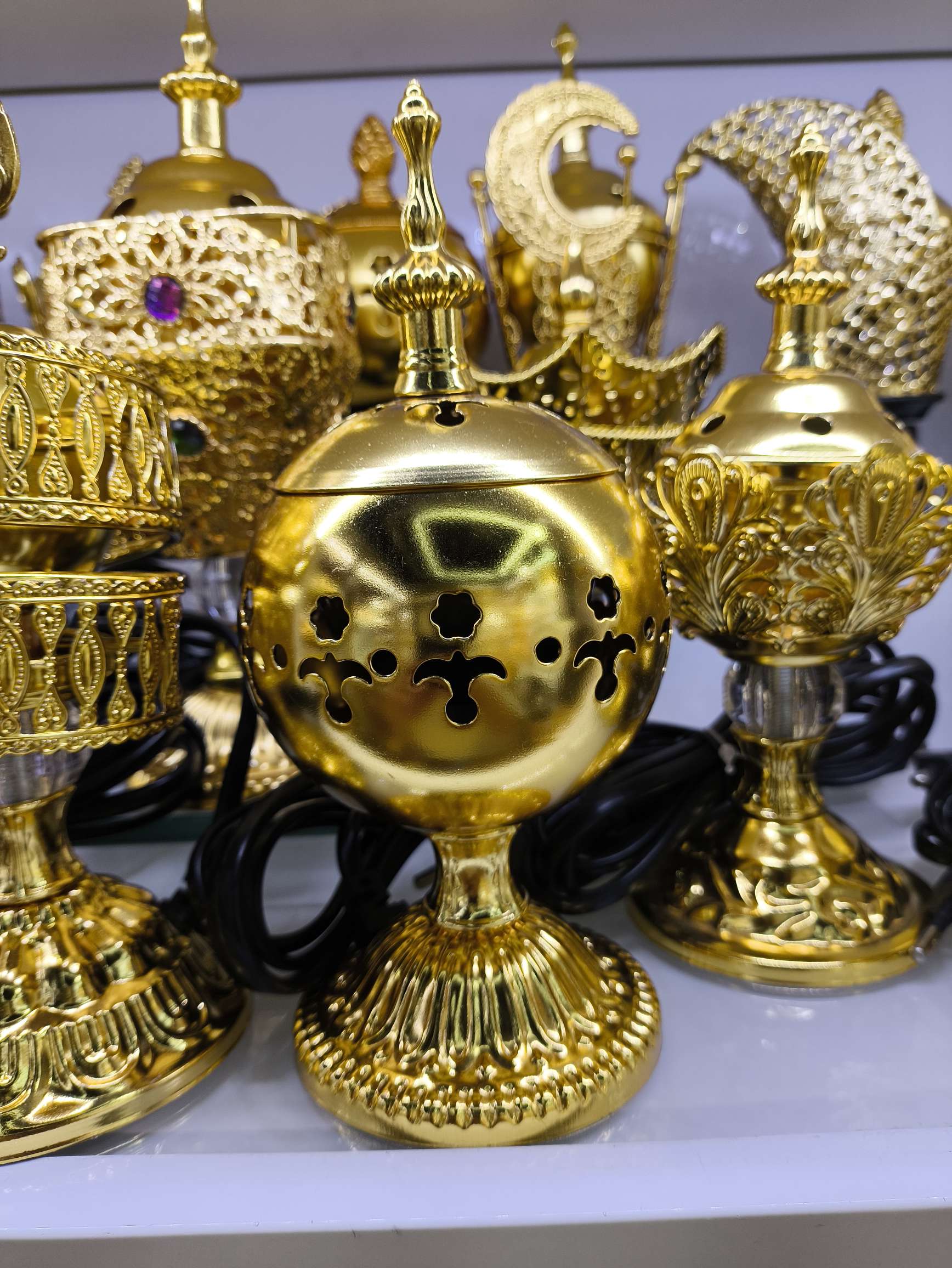 工艺品装饰器皿电镀多肉塑料花盘实木果盒微观景观摆件铁线工艺品详情图3