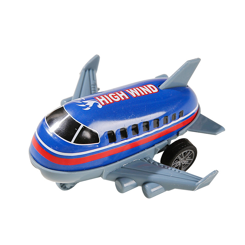 Simulated sliding small passenger aircraft, children's mini alloy resilience cartoon aircraft toy model, metal sheet small aircraft Item Picture