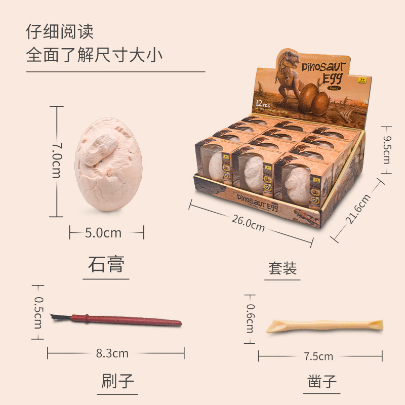 Cross-border archaeological excavation of dinosaur eggs, children's DIY handmade fossil excavation, baby educational animal handmade toys Application Scenario