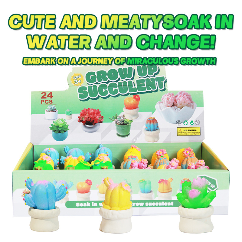 Cross-border mini miniature cute cactus simulation green plant succulent model children's playhouse blind bag decorative toy full figure