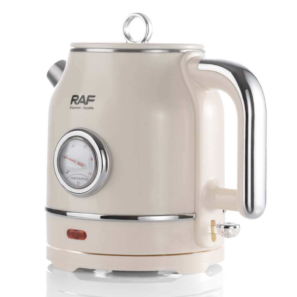 RAF European standard cross-border 1.5L stainless steel inner liner electric kettle, quick pot heating, household automatic power-off boiling kettle Specification drawing