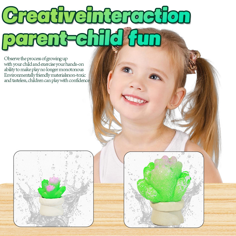 Cross-border mini miniature cute cactus simulation green plant succulent model children's playhouse blind bag decorative toy Application Scenario