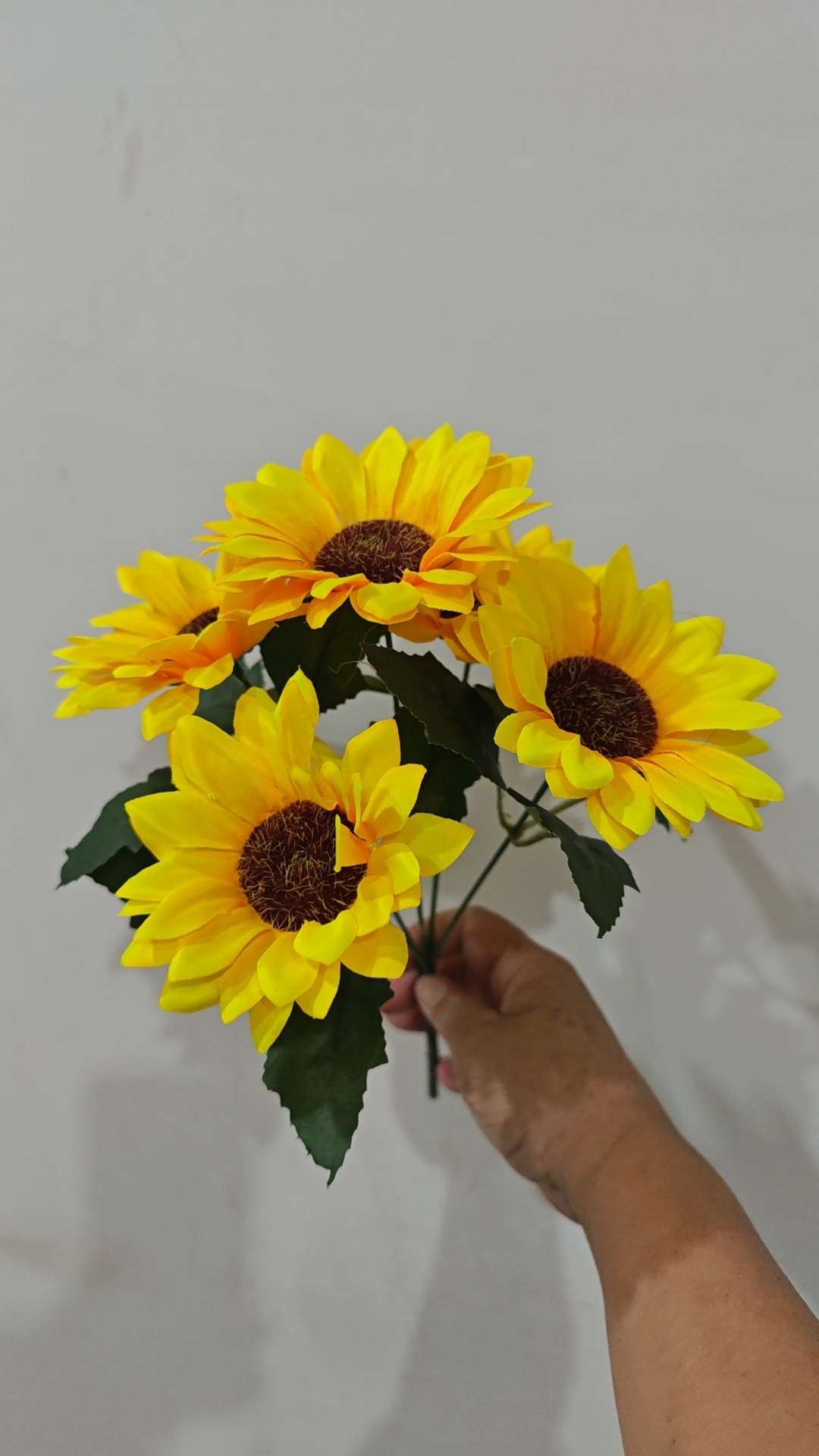 仿真花太阳花，向日葵，单支太阳花，5叉太阳花，装饰品，工程花。详情图3