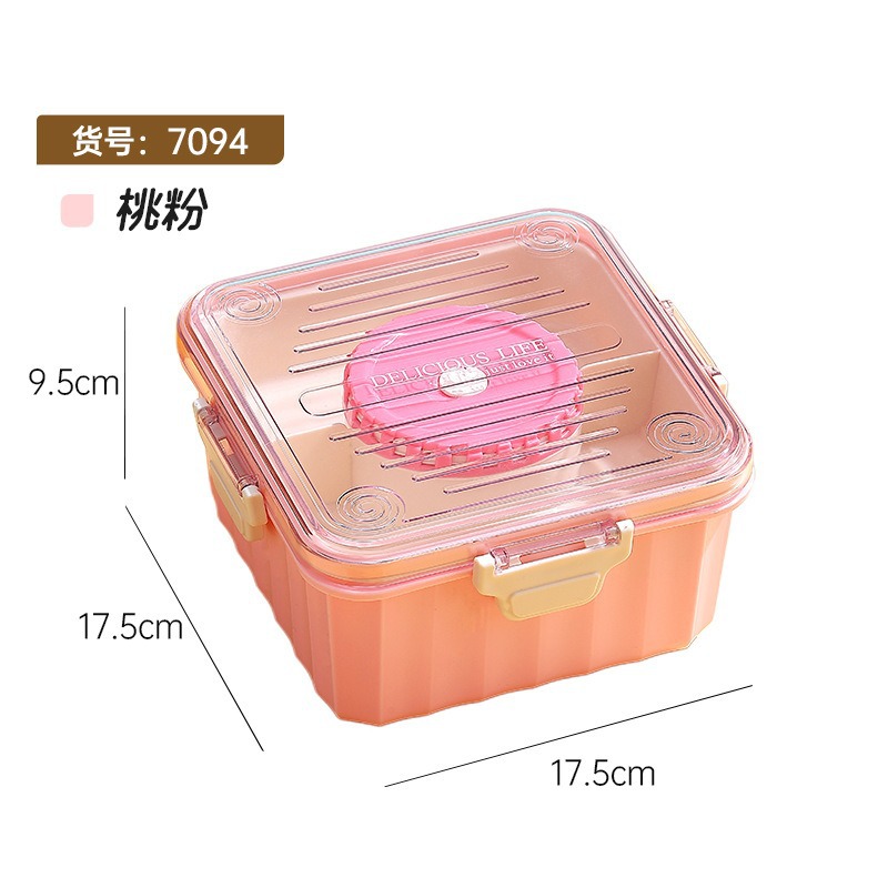 J35-7094 Personalized lunch box, new style with tableware and rice, insulated lunch box, food preservation box, microwave-safe lunch box detail image 9