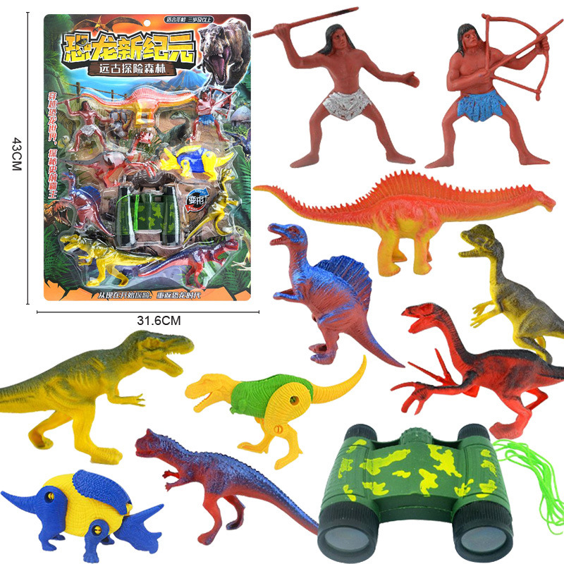 Free shipping, hanging board set of children's dinosaur return transformable boy combination toys, school and supermarket toys details Picture