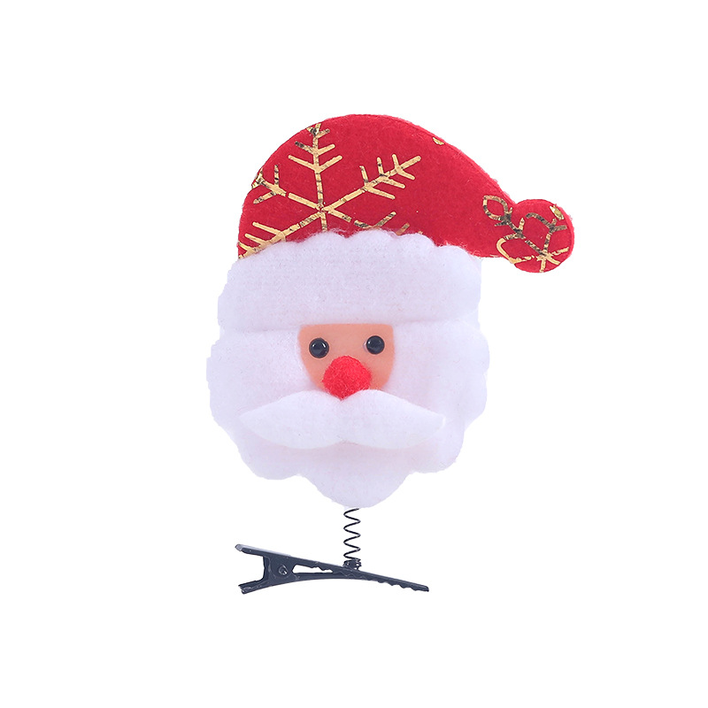 Christmas hairpins, children's hairpins, Christmas gifts, Santa Claus hairpins, Christmas gifts, plush Christmas hairpins Item Picture