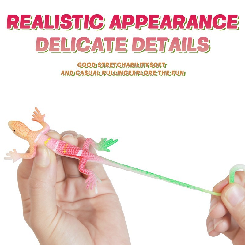 Cross-border best-selling simulation lizard water-absorbing color-changing model prank toys for children and babies animal toys are available for wholesale at a stall Specification drawing