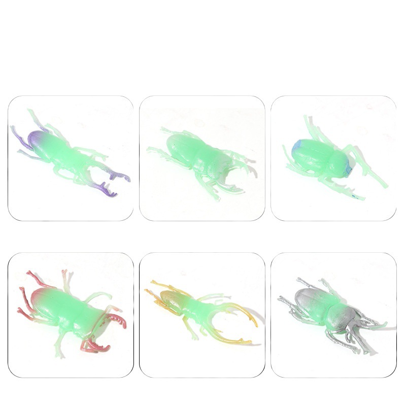 Cross-border simulation animal and insect models, luminous floating water beetles, tpr, novel and creative insect children's toys wholesale Item Picture
