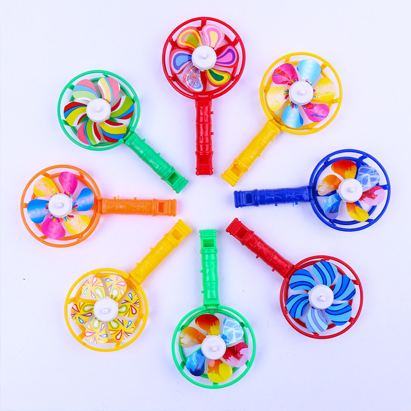 Colorful windmills with windmills, children's creative windmills, colorful plastic windmills, small gifts, primary school students' toys Item Picture