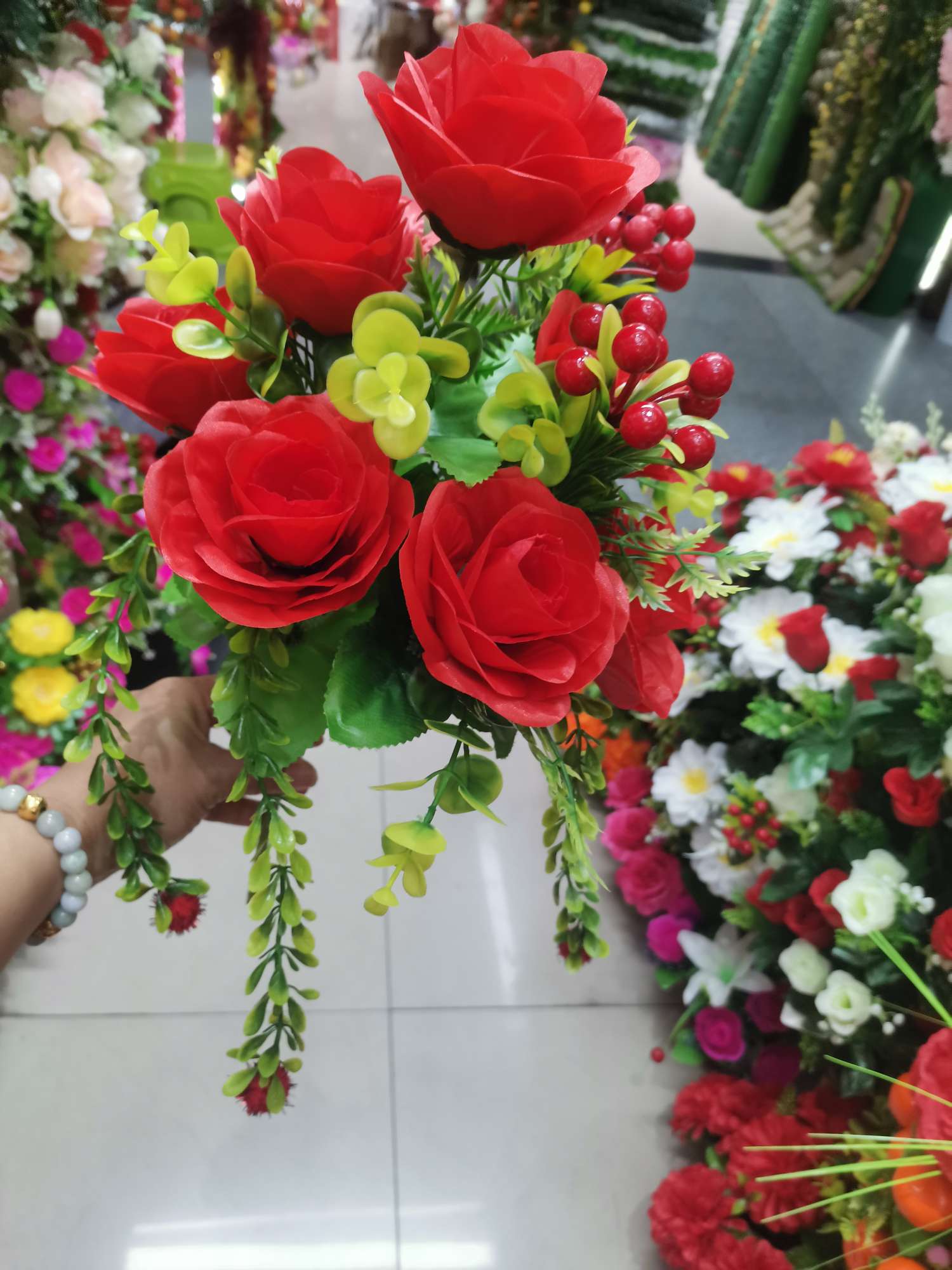 Simulated handicrafts: Phalaenopsis petal dried flower display, sweet potato leaf simulated flower, gladiolus gift decoration Item Picture